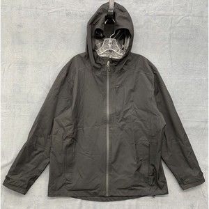 Swiss+tech Jacket Women's Large Black Softshell Rain Coat Hooded Raglan Sleeve